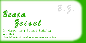 beata zeisel business card